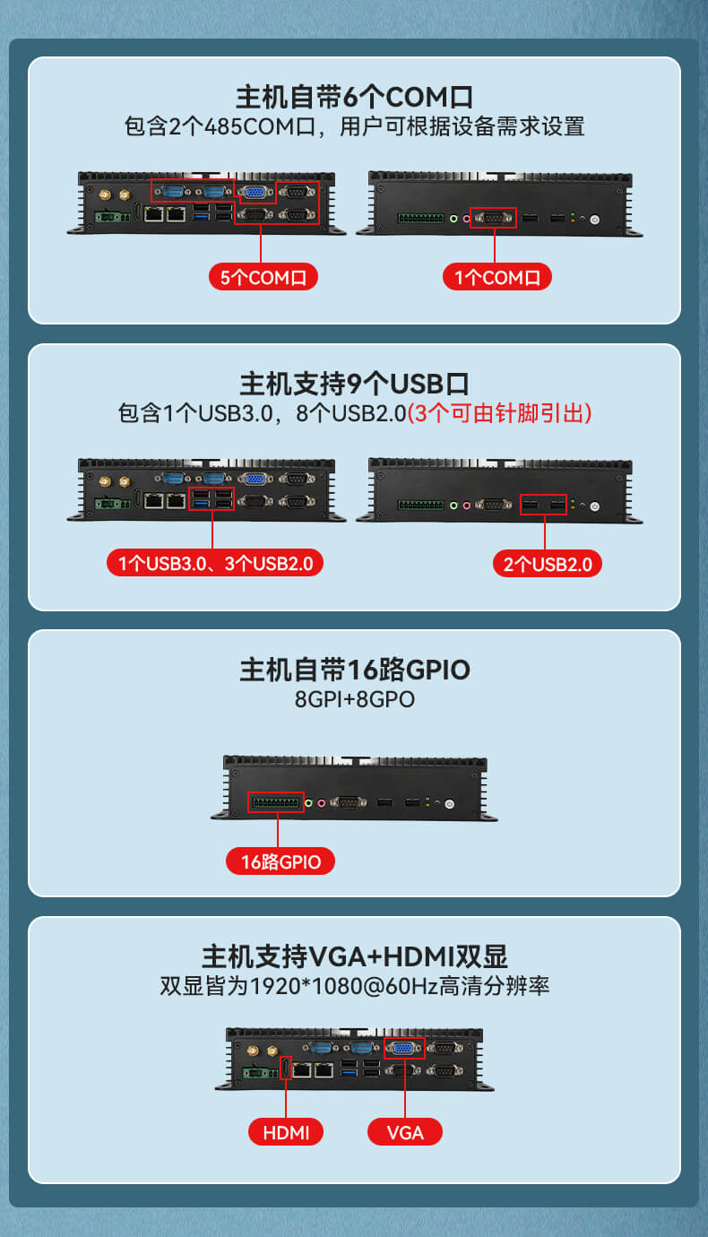 东田无风扇嵌入式工控机,车队管理系统工业电脑,DTB-3002-J1900