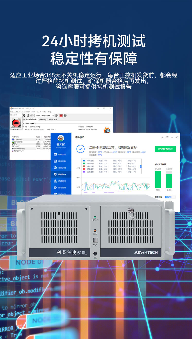 研华4U工控机,上架式工控主机,研华-IPC-610L