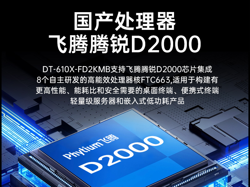 东田国产工控主机,飞腾d2000工控机品牌,DT-610X-FD2KMB