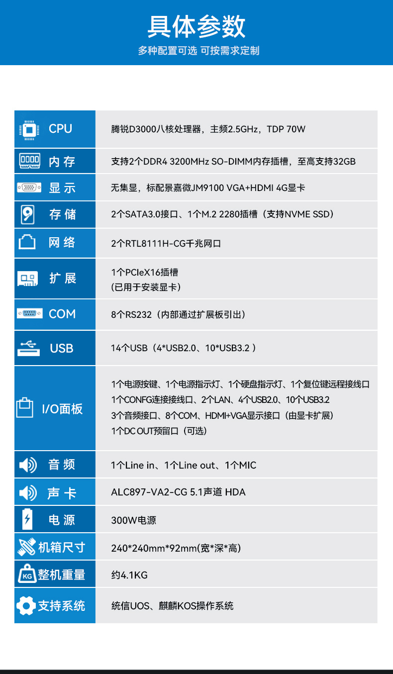 国产腾锐D3000桌面式工控机,工业自动化工控主机方案,DTB-2105S-UD3KMC.jpg