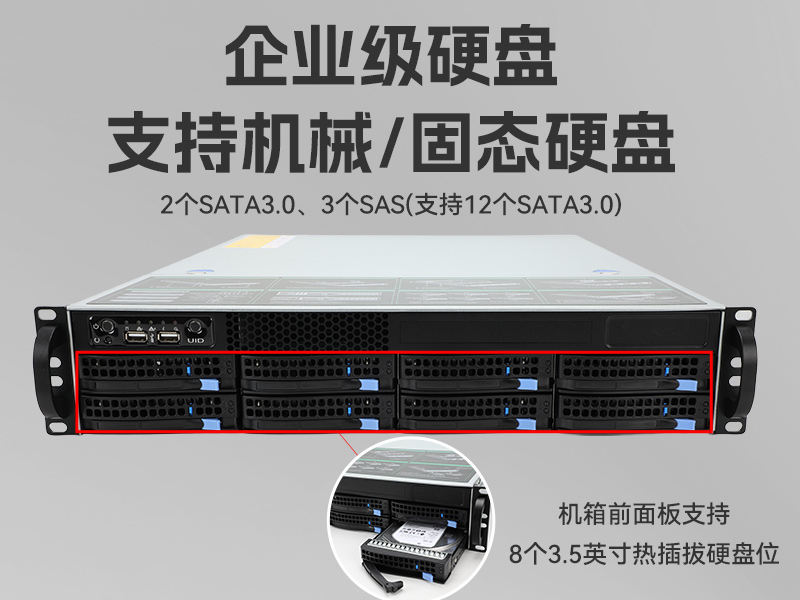 东田工控服务器,至强Scalable系列处理器,5PCIe扩展工业电脑,DT-26508-BC621MZ