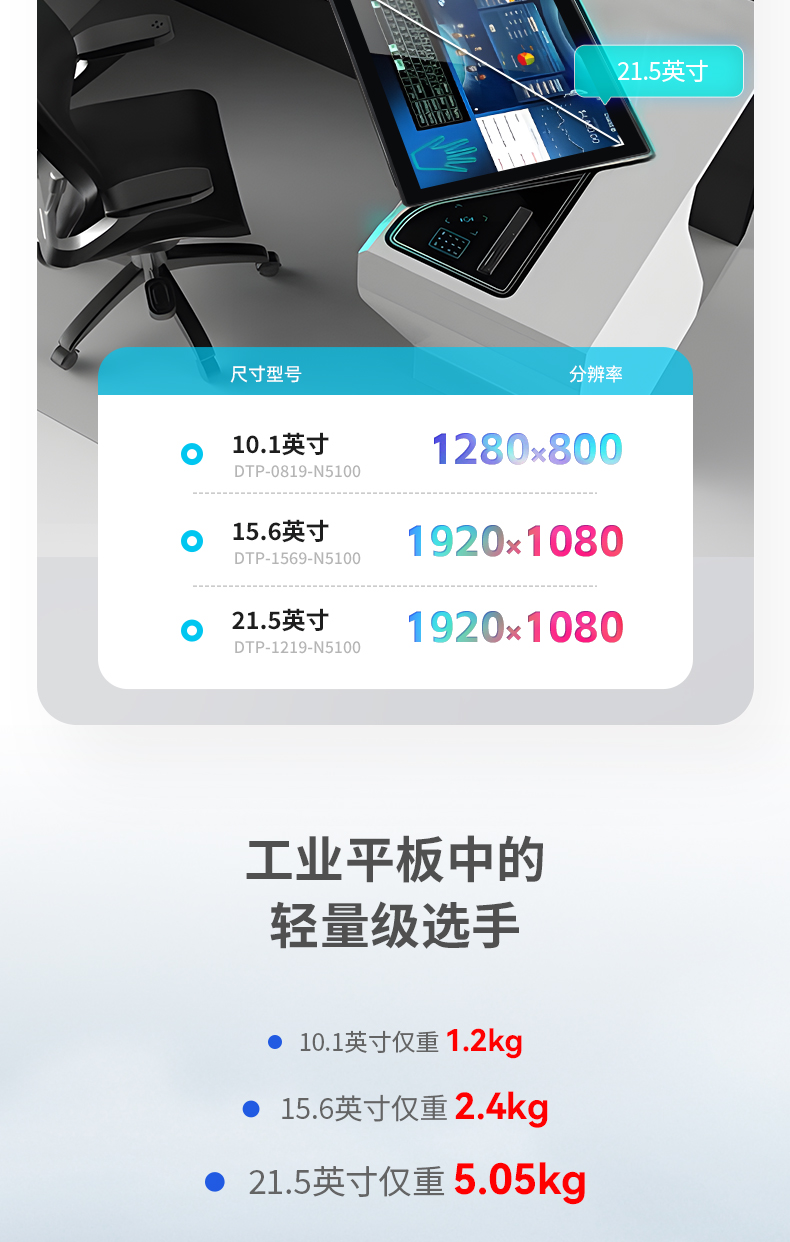 10.1/15.6/21.5寸工业平板电脑,IP65防护,10点电容触控屏,DTP-1569-N5100.jpg