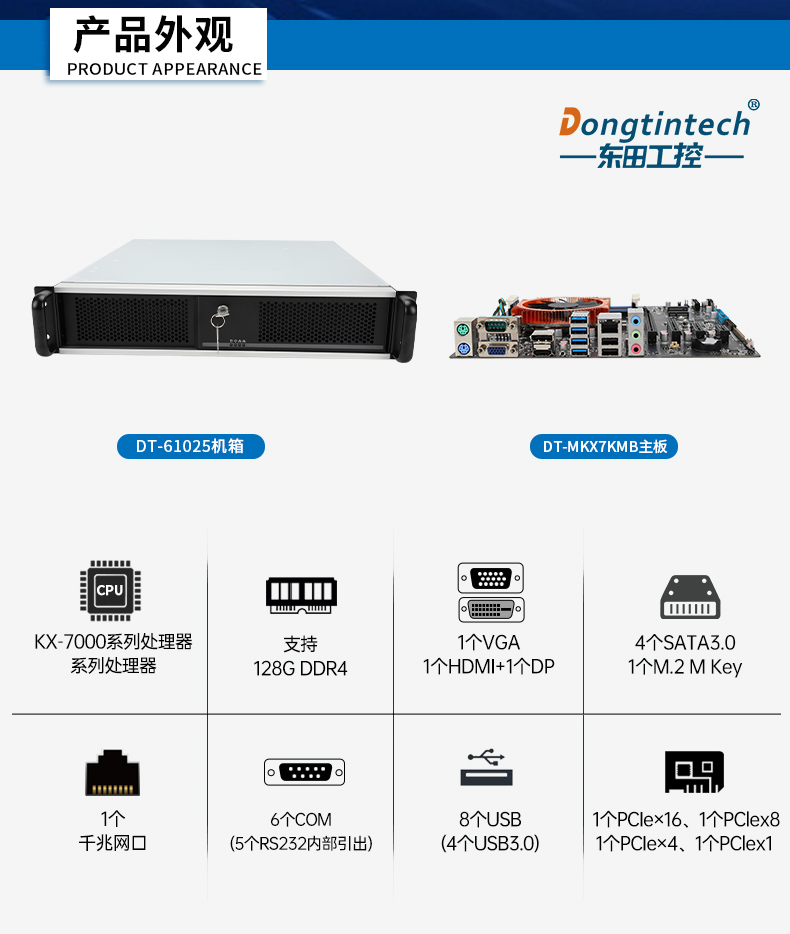 国产化2U工控机,兆芯KX-7000三显输出,智能交通边缘计算主机,DT-61025-MKX7KMB.jpg
