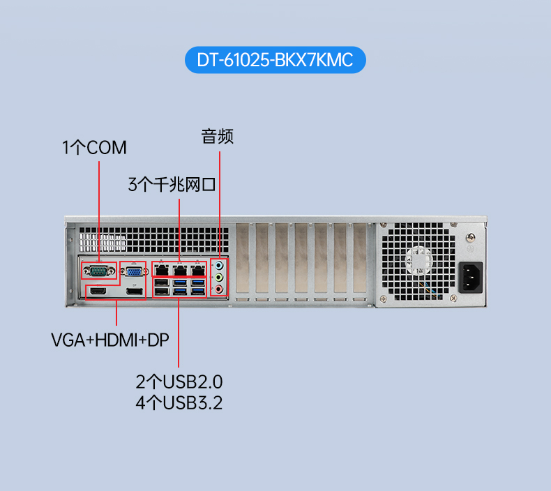 国产化2U工控机,兆芯KX-7000三显输出,智能交通边缘计算主机,DT-61025-MKX7KMB.jpg