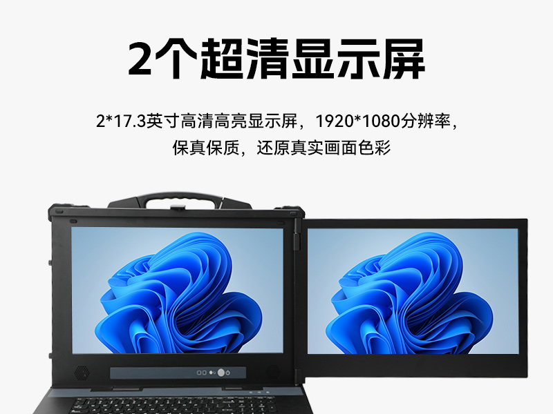 下翻双屏工业便携机,DDR4千兆网口便携主机,现场检测终端,DTG-1427ZD-BQ670MA1