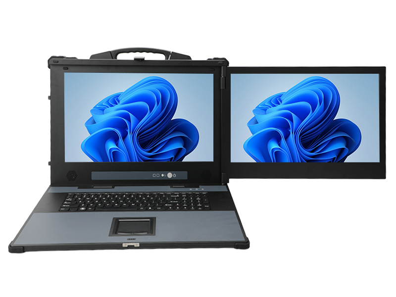 下翻双屏工业便携机,DDR4千兆网口便携主机,现场检测终端,DTG-1427ZD-BQ670MA1