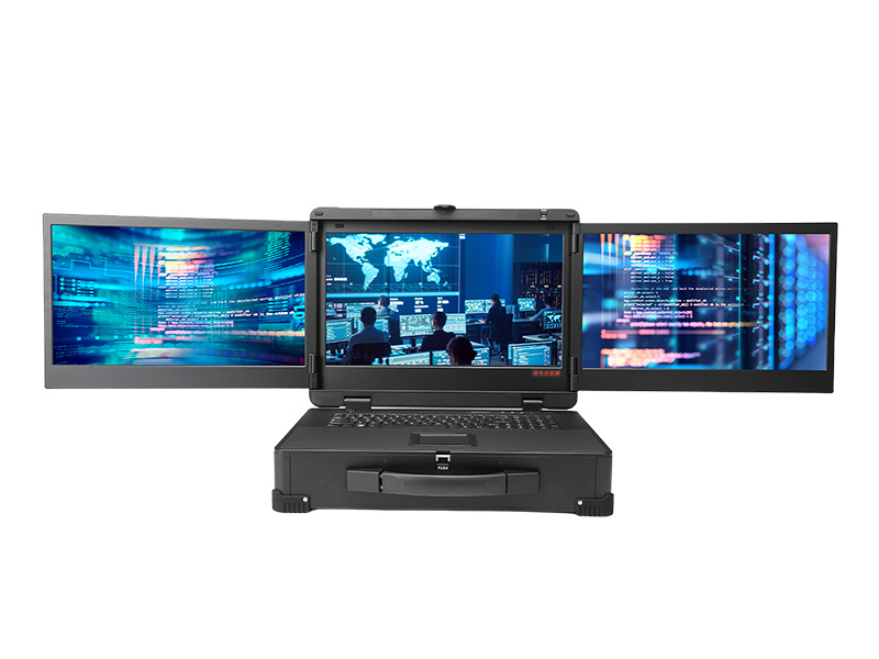 17.3英寸三屏加固便携机,腾锐D2000国产工业笔记本,DTG-3173CU-FD2KMCL2