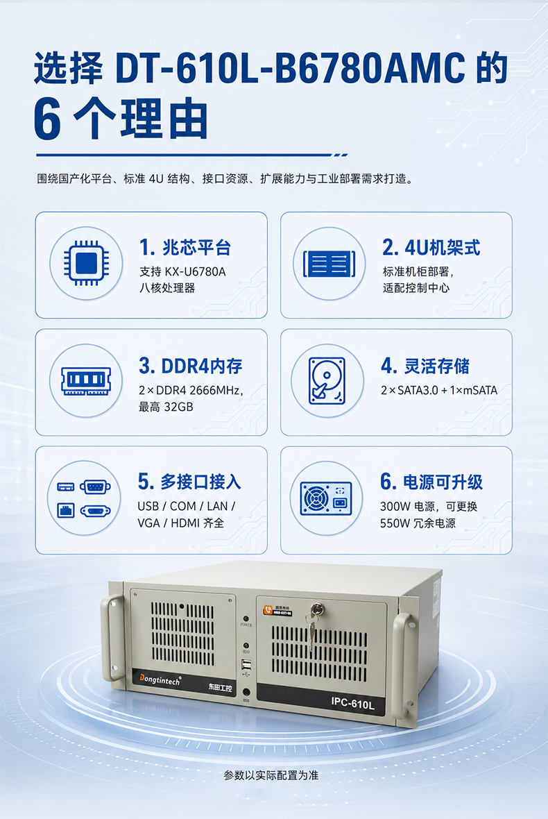 兆芯KX-U6780A 4U工控机,双网多串工业电脑,DT-610L-B6780AMC.jpg 兆芯KX-U6780A 4U工控机,双网多串工业电脑,DT-610L-B6780AMC.jpg