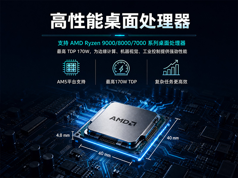 AMD 2U工业电脑,DDR5 ECC三网口上架主机,DT-61025-B650MB