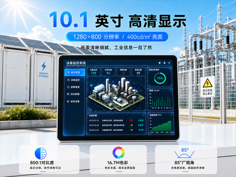 10.1英寸工业平板电脑,J1900双网口IP65触控一体机,DTP-A101-J1900
