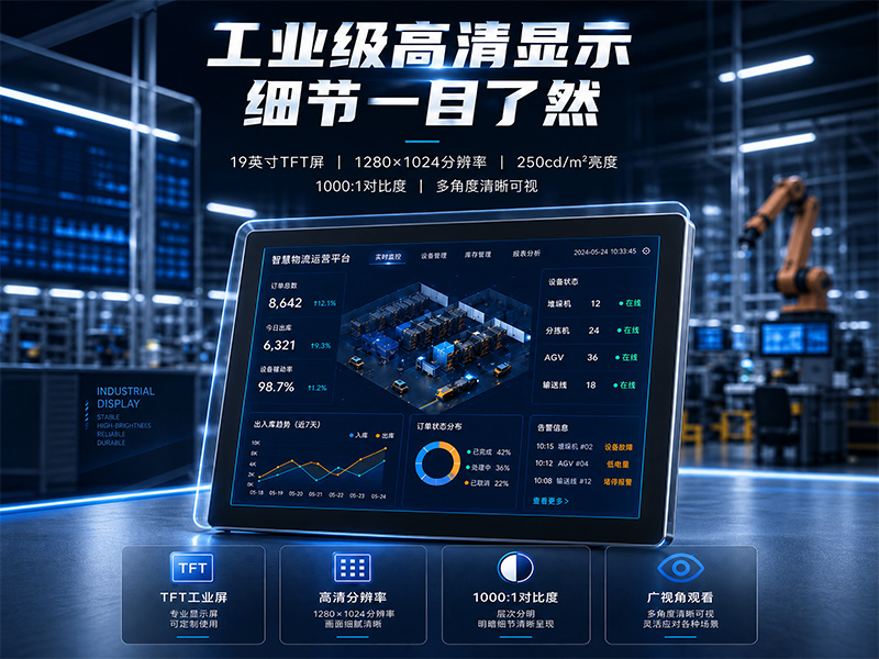 19英寸工业平板电脑,双2.5G网口多接口一体机,DTP-C190N-N95