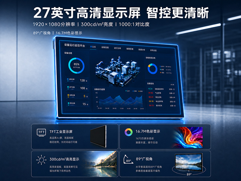 27英寸工业平板电脑,双2.5G网口大屏一体机,DTP-C270N-N95